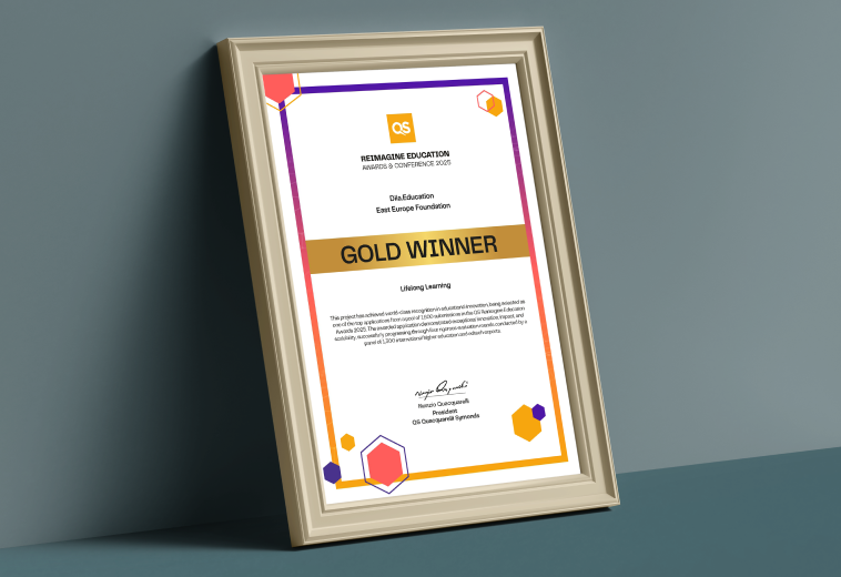 Дія.Освіта та Фонд Східна Європа здобули золото на QS Reimagine Education Awards 2025